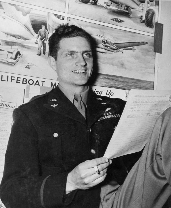 Capt Robert K. Morgan hailed from Asheville, North Carolina. He later flew B-29s in the Pacific theatre, and died in 2004, aged 85.