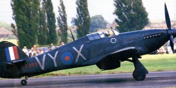 Hawker Hurricane IIc LF363, pictured during the mid-1980s, when it was wearing the distinctive 85 Squadron all-black night-fighter colours and markings. Key Collection
